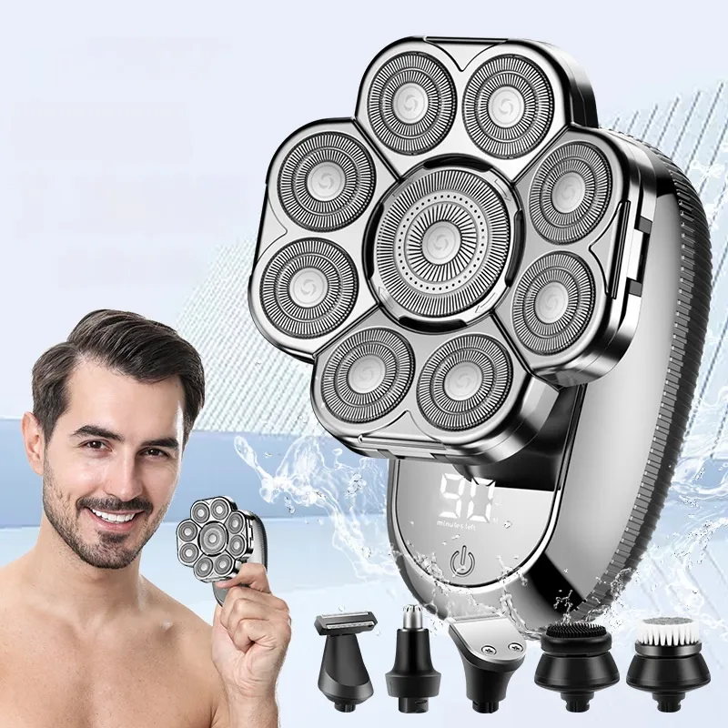 Men's Digital Display Net Multifunctional Electric Shaver