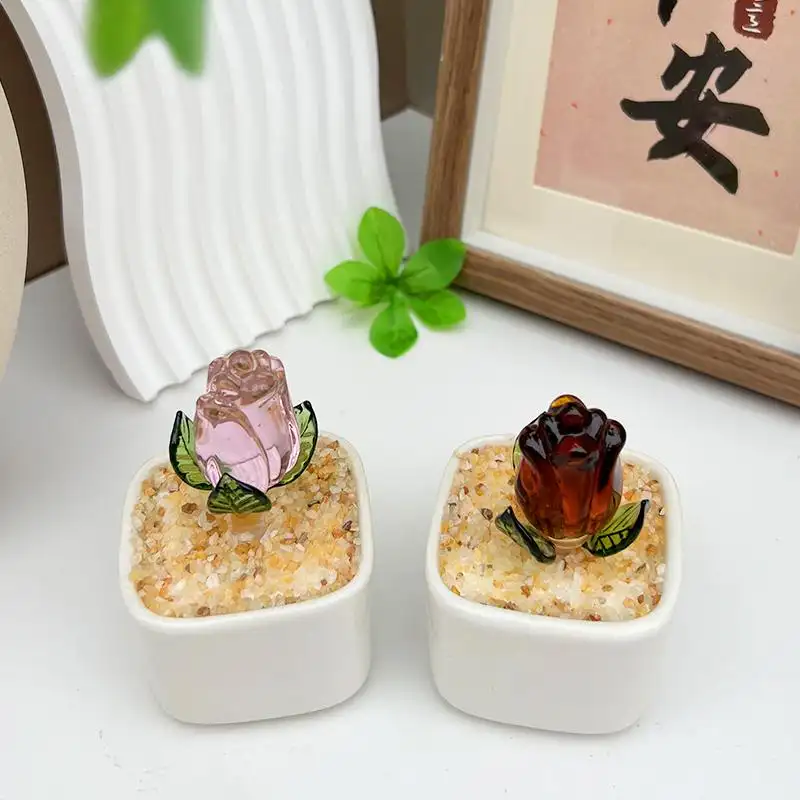 Colored Glaze Exquisite Crafts Potted Ornaments