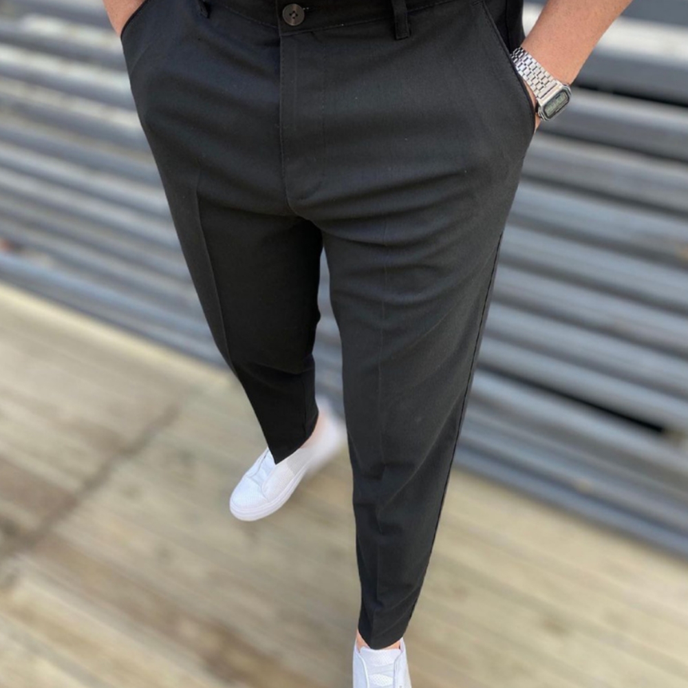 New Solid Color Slim Comfortable Trousers Summer Men's Casual Pants
