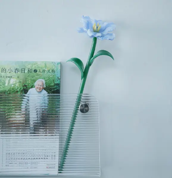 Handmade Glass The Blue And White Porcelain Tulip Glass Flower