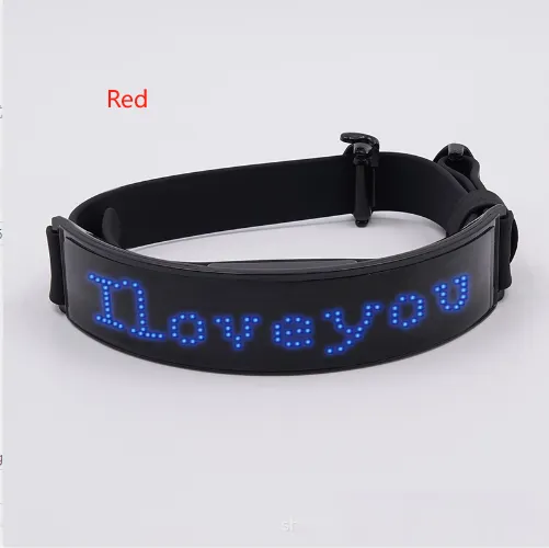 LED Display Collar Dog Harness Red - Shop at LoveMi