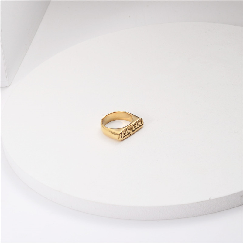 Letters Ring Female Ins Couple Fashion Gift