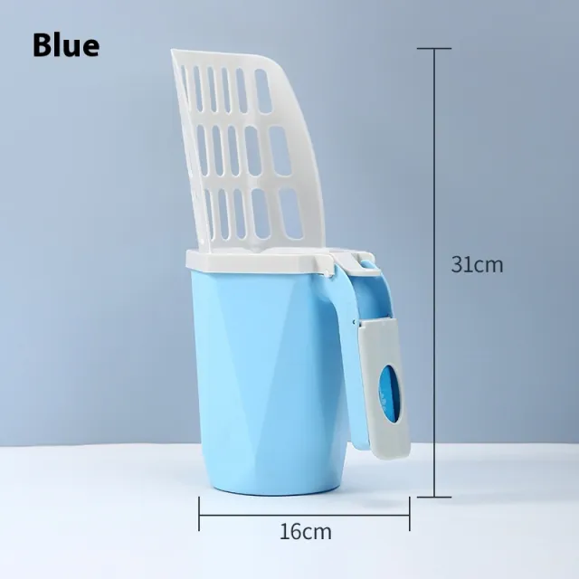 Large Capacity Integrated Cat Litter Scoop Cleaning Tool Blue - Shop at LoveMi