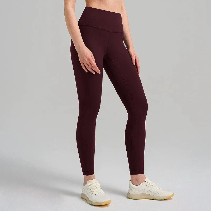 Double-sided Sanding Nude Feel Breathable Cropped Pants Hip Lifting Peach Sports Fitness Yoga Pants - Ck12 Fleece Yoga Pants