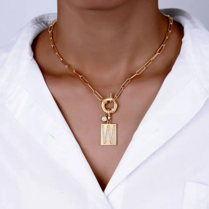 Lay On The Initial Pendant Necklace