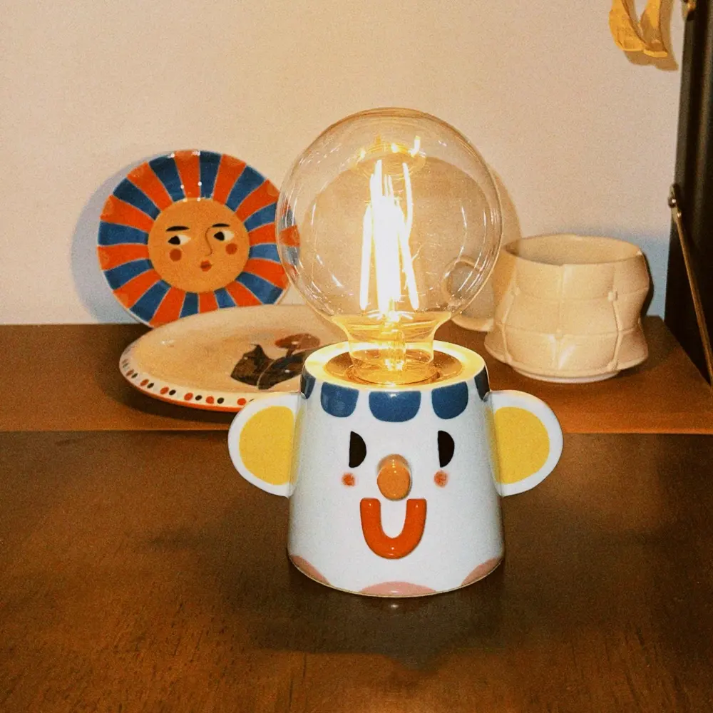 Handmade Ceramic Lamp Creative Decoration Bedside