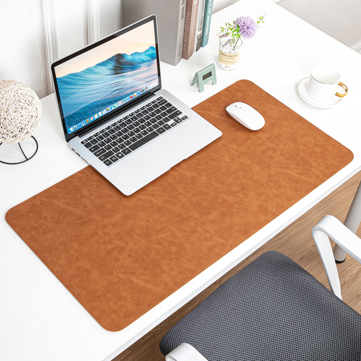 Crazy Horse Skin Mouse Pad Computer Oversized Desk Pad - Image 2