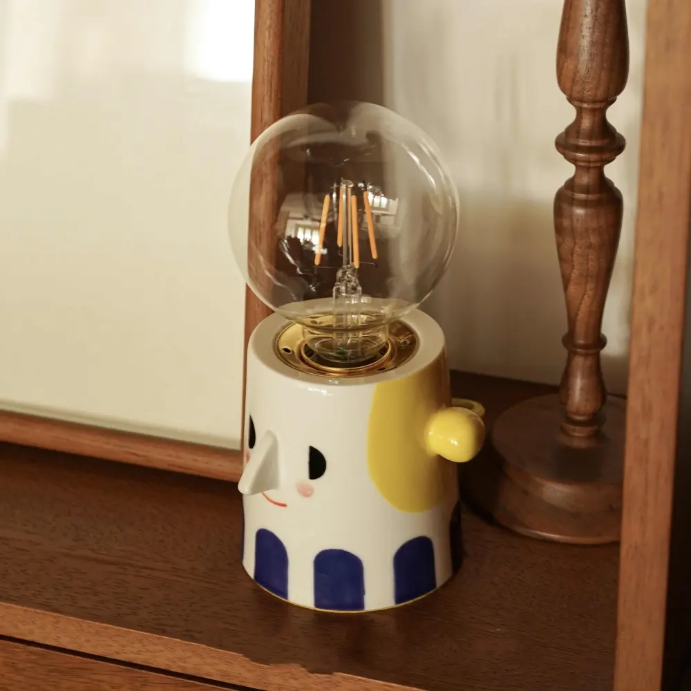 Handmade Ceramic Lamp Creative Decoration Bedside