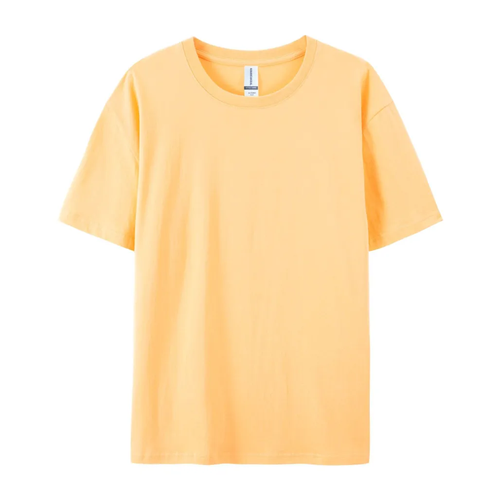 Xinjiang Cotton Breathable Round Neck Short-sleeved T-shirt - Orange