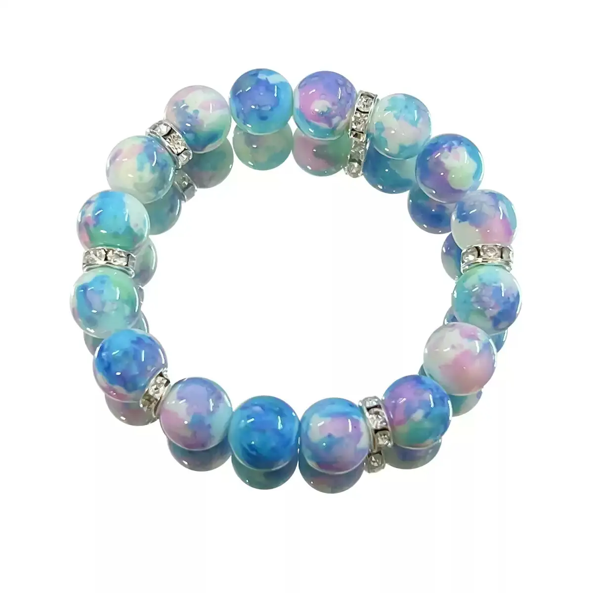 Oil Painting Style Women's New Bracelet Blue Purple Blooming