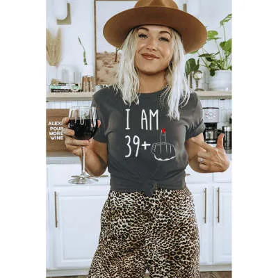 Color Printed T-shirt - Dark Gray T White Characters