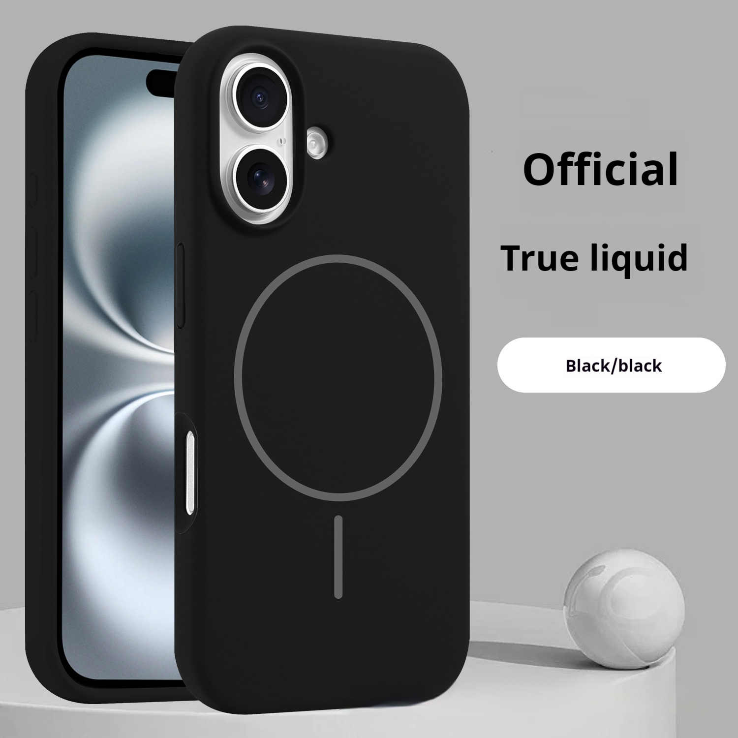 Phone Case Liquid Silicone Magnetic Skin Feeling Pure Color Protective Cover