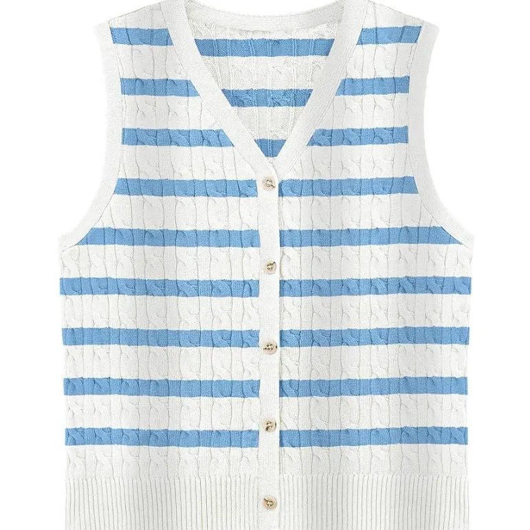 Women's Fashion Sweater Vest Twisted Knitted Short