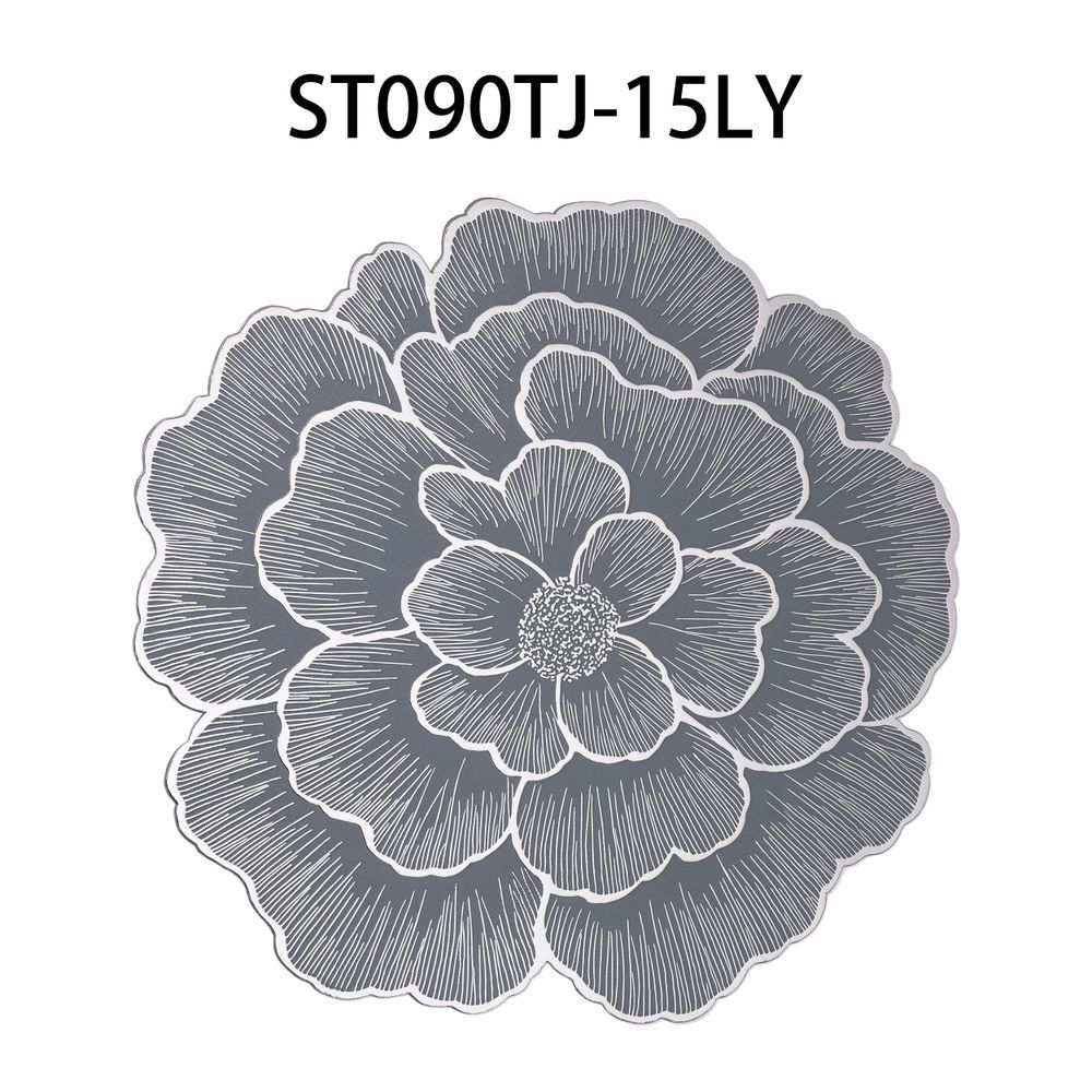 Non-slip PVC Chinese Rose Bottom Gilding Placemat
