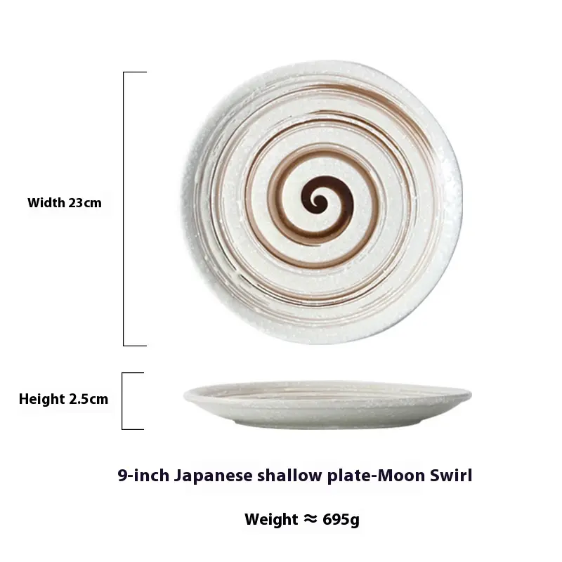 Japanese Household Simple Ceramic Shallow Plate