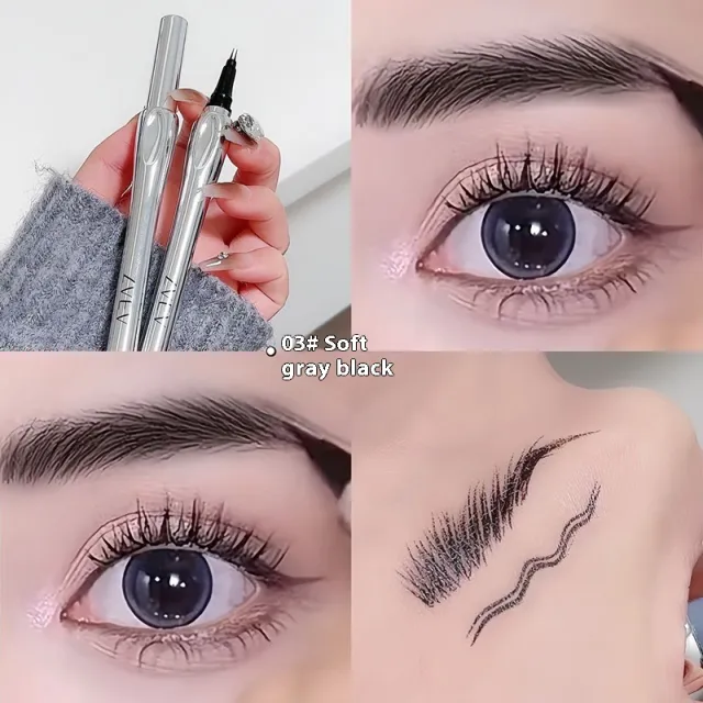 Women's Non decolorizing Lower Eyelashes Eyeliner Soft Gray Black - Shop at LoveMi