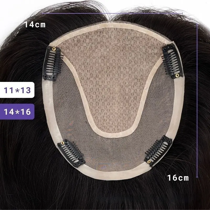 Hand-woven Hair Replacement Simulation Scalp Middle Wig