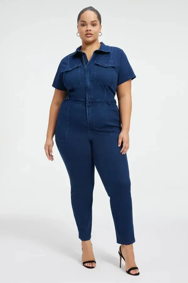 Fashion Slimming Women's Wear Slim Fit Jumpsuit Dark Blue Long - Shop at LoveMi