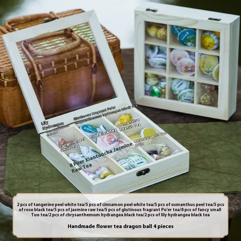 Chrysanthemum Jasmine Flower Danfeng Peony Flower Combination Flower And Fruit Tea Gift Box