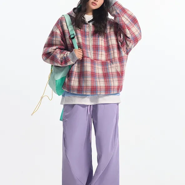 American Retro Loose Double-sided Wear Heavy Industry Hoodie Coat