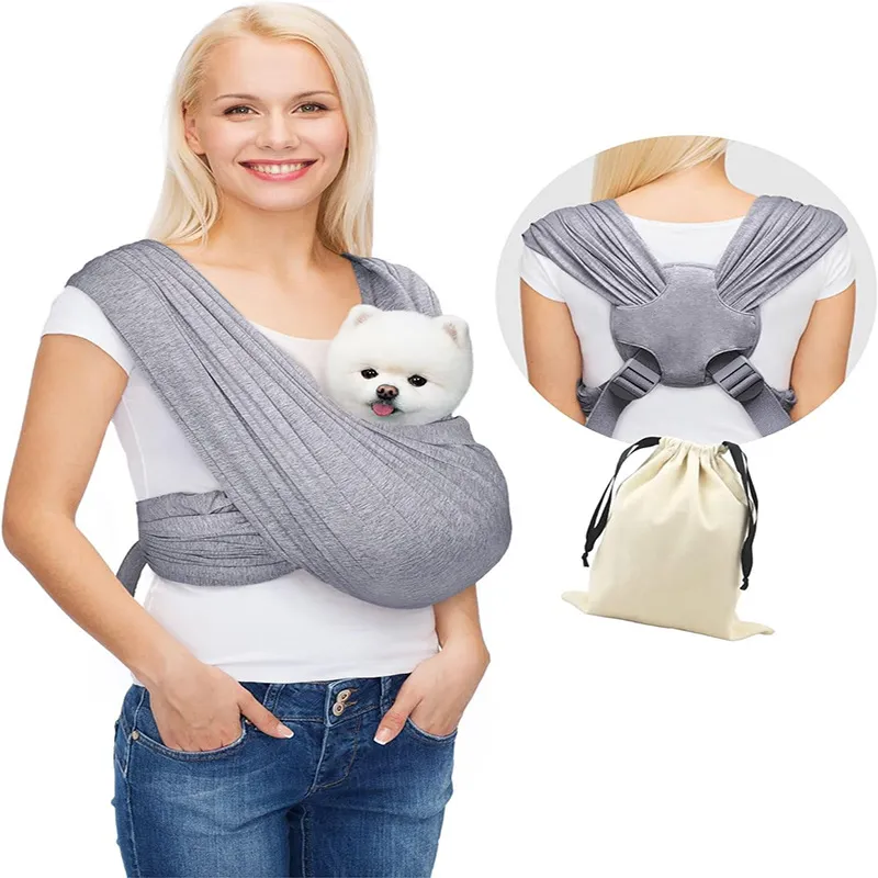 PET Cloth With Bag Breathable Comfortable Dogs And Cats Travel Bag - Gray