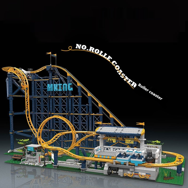 Park Roller Coaster Assembled Model Building Blocks Toys