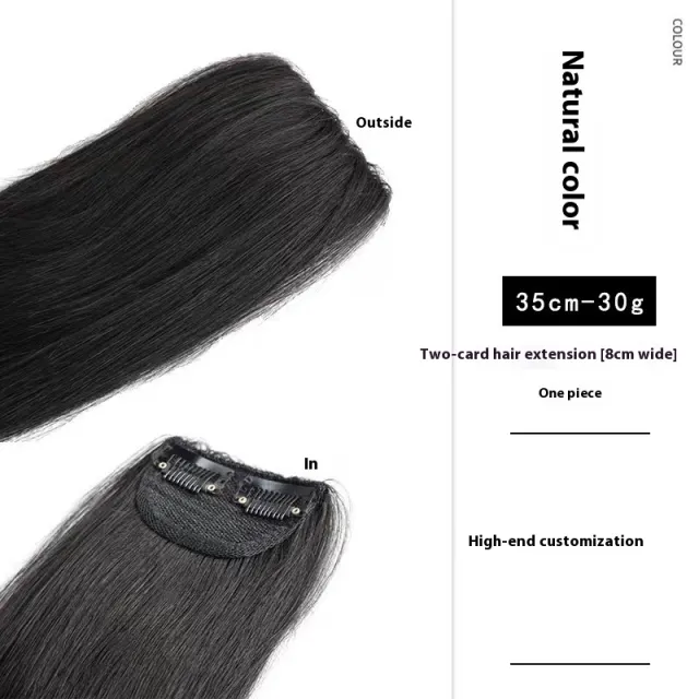 Handmade Natural Edging Straight Hair Multi piece Wig 35Cm - Shop at LoveMi