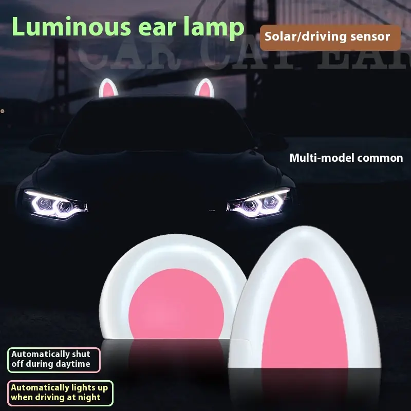 Decorative Lights Cute Cartoon Cat Ears Decorations Solar Energy