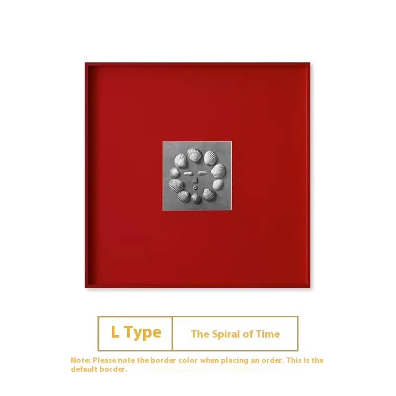 Red Minimalist Living Room Art Decorative Painting Modern Nordic Background Wall