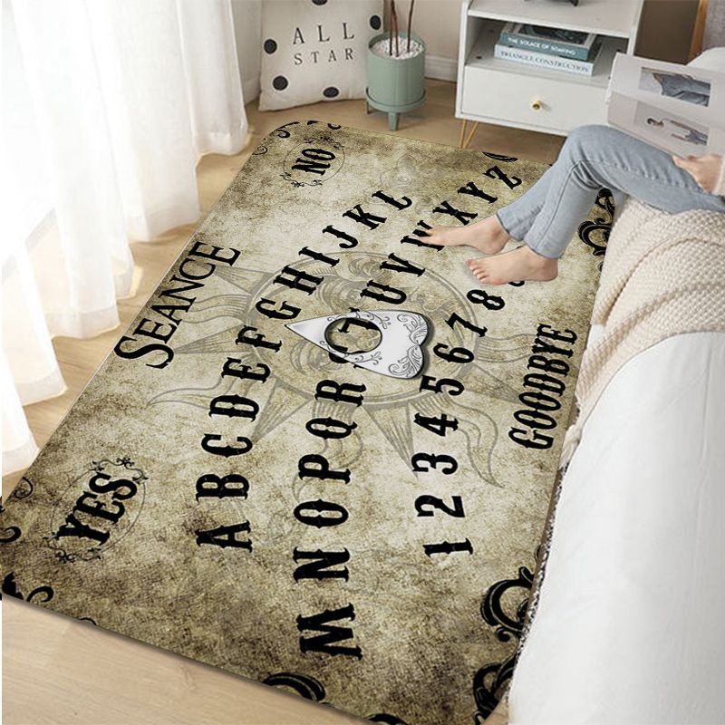Realistic Ouija Board Rug with Letters