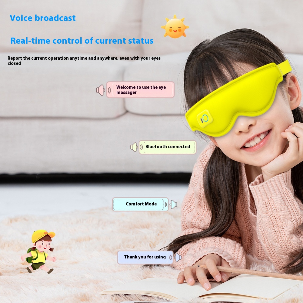 3d Hot Compress Massage Eye Mask Children Rechargeable Shading Massage Steam Eye Care Machine