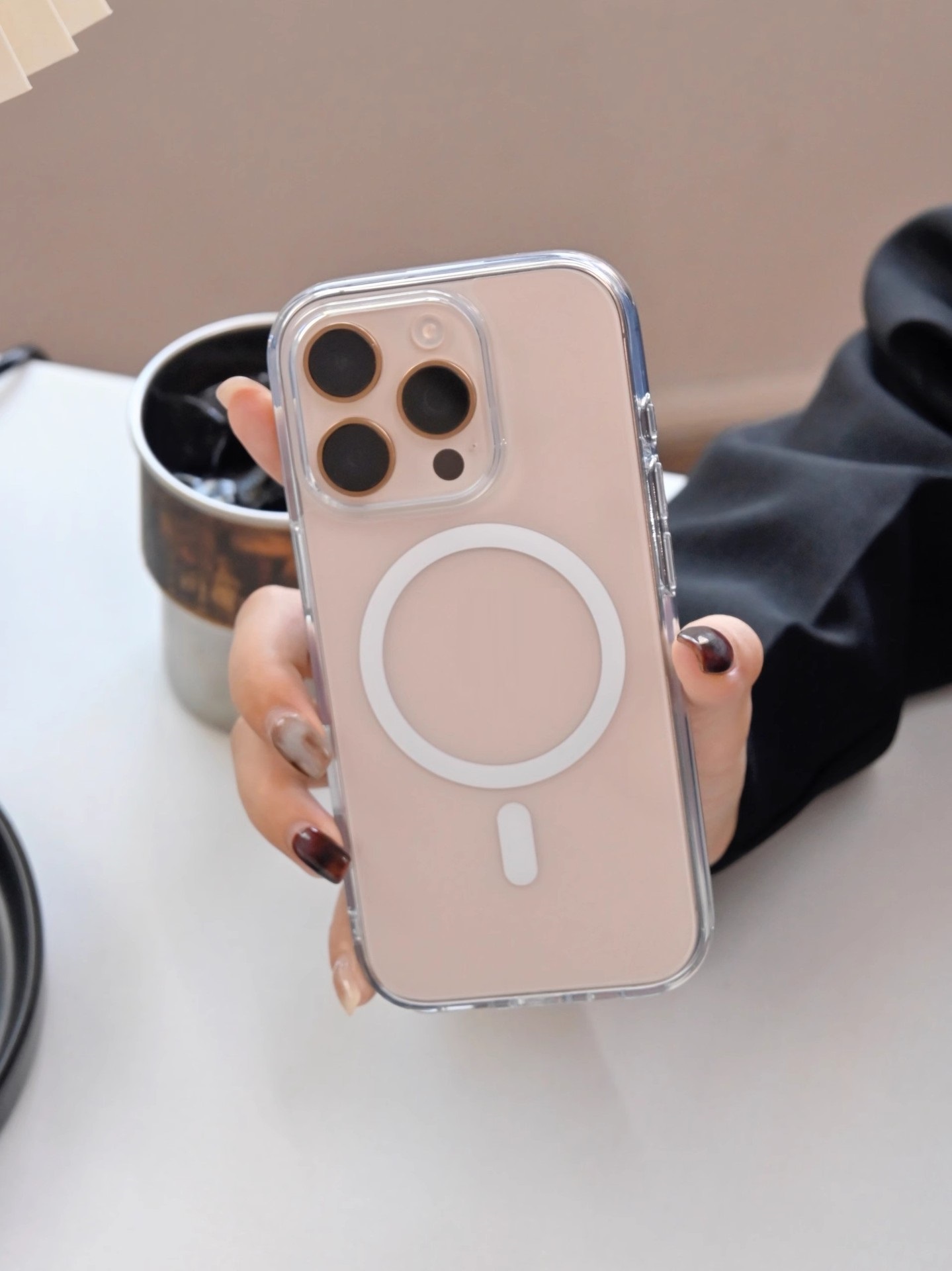Transparent Magnetic Comes With Photo Capacitor Button Protective Sleeve Phone Case
