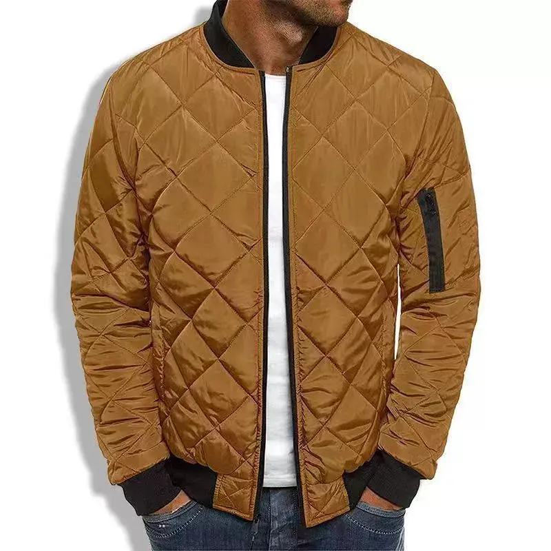 Fashion Men's Solid Color Simple  Cotton Coat