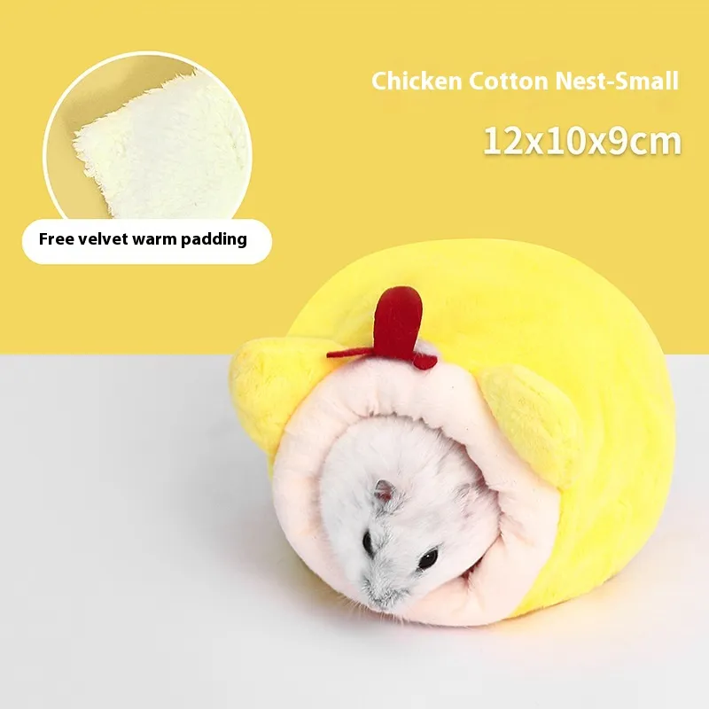 Rabbit Anti-bite Warm Cotton Pet Nest Universal Hamster Sugar Glider Djungarian Hamster Winter House - Chick Cotton Pet Nest