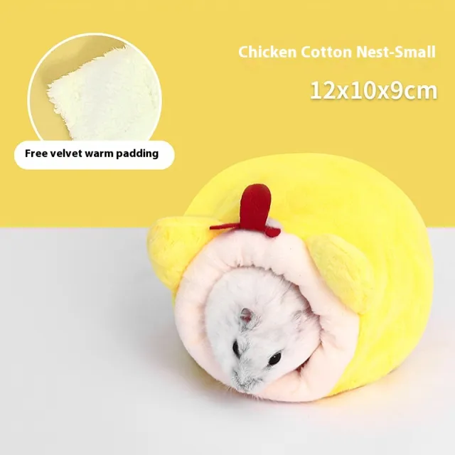Rabbit Anti bite Warm Cotton Pet Nest Universal Hamster Sugar Glider Djungarian Hamster Winter House Chick Cotton Pet Nest - Shop at LoveMi