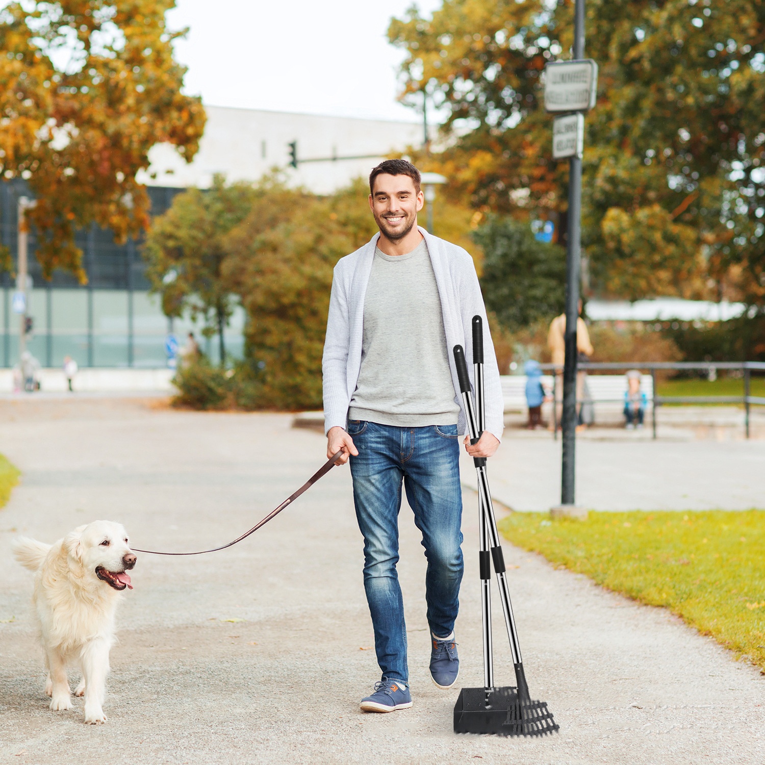 Adjustable Stainless Steel Portable Dogs And Cats Pet Pooper Scooper Suit