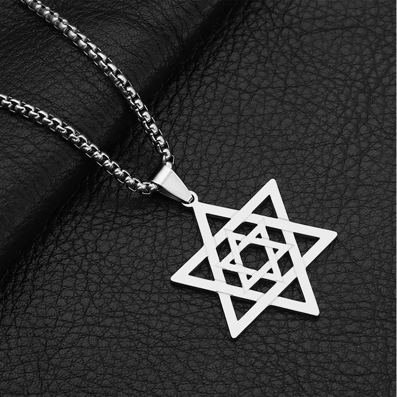 שרשרת מגן דוד בצבע כסף