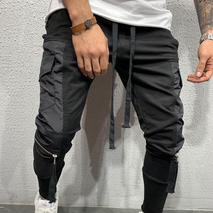 Stitching Men's Fashion And Comfort Elastic Sweatpants