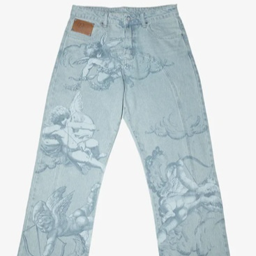 Basic Casual Versatile Graffiti Pants Trousers