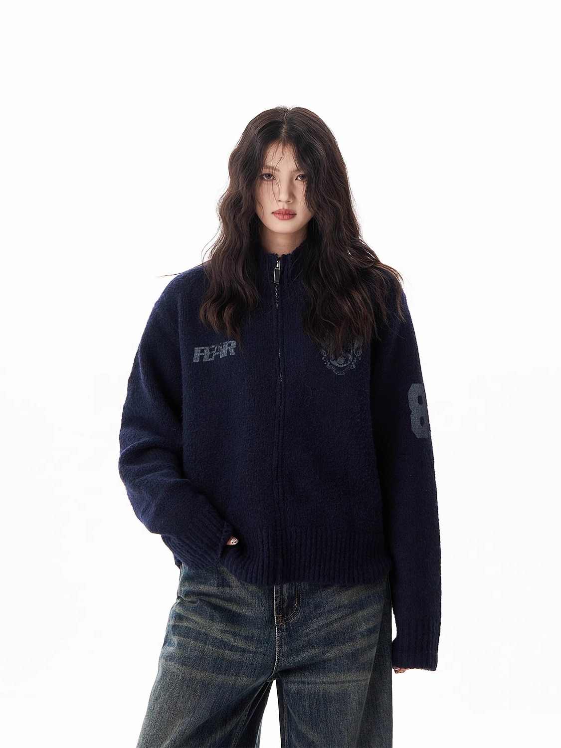 American Retro Minority Design Zipper Sweater For Men And Women