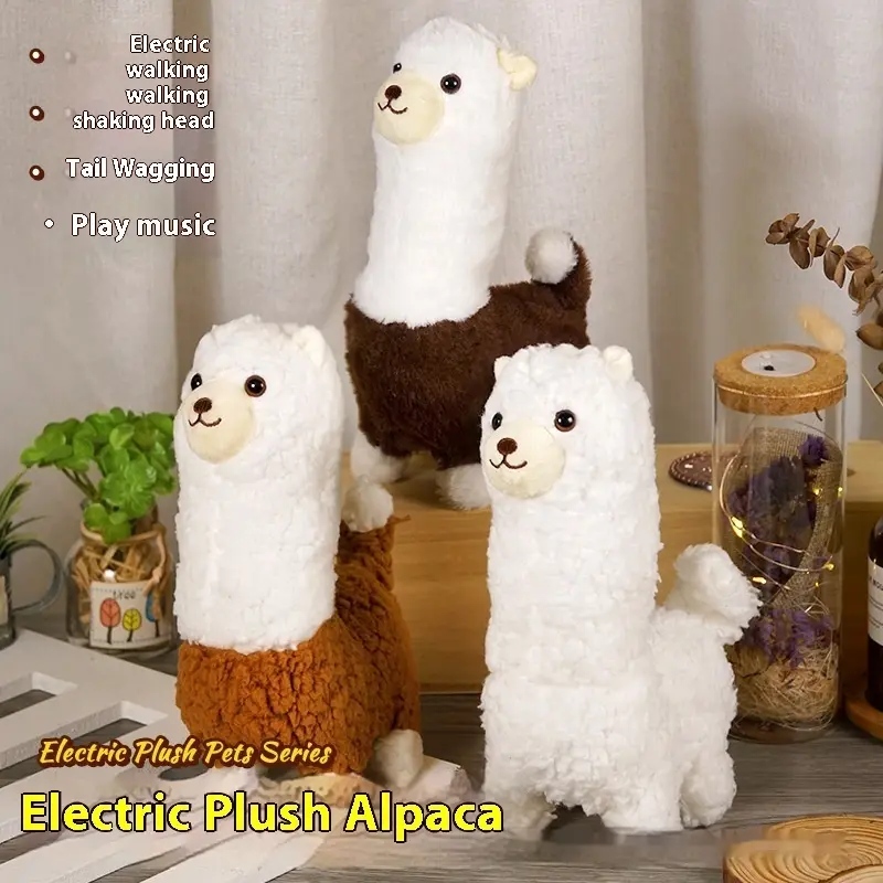 Electric Plush Colored White Simulation Pet