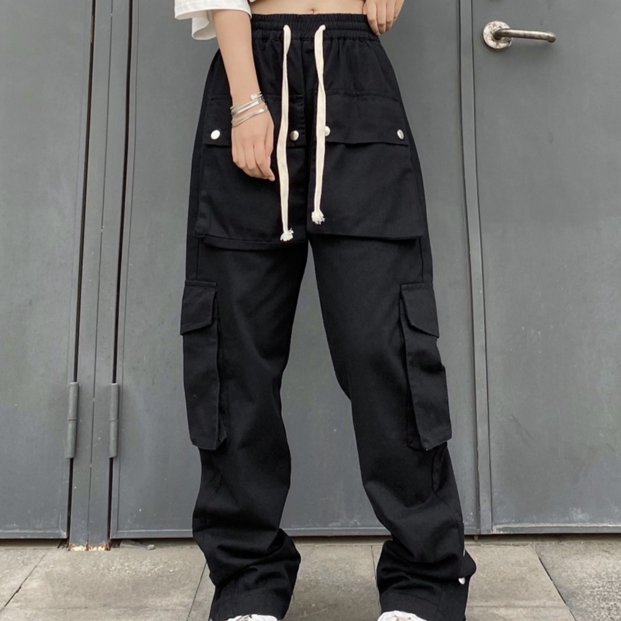 High Street Multi-pocket Overalls For Men And Women
