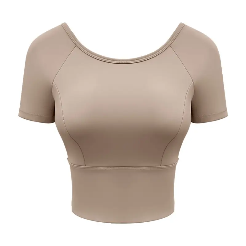 New Fitness Cross Beauty Back Integrated Chest Pad Sports Outdoor Top
