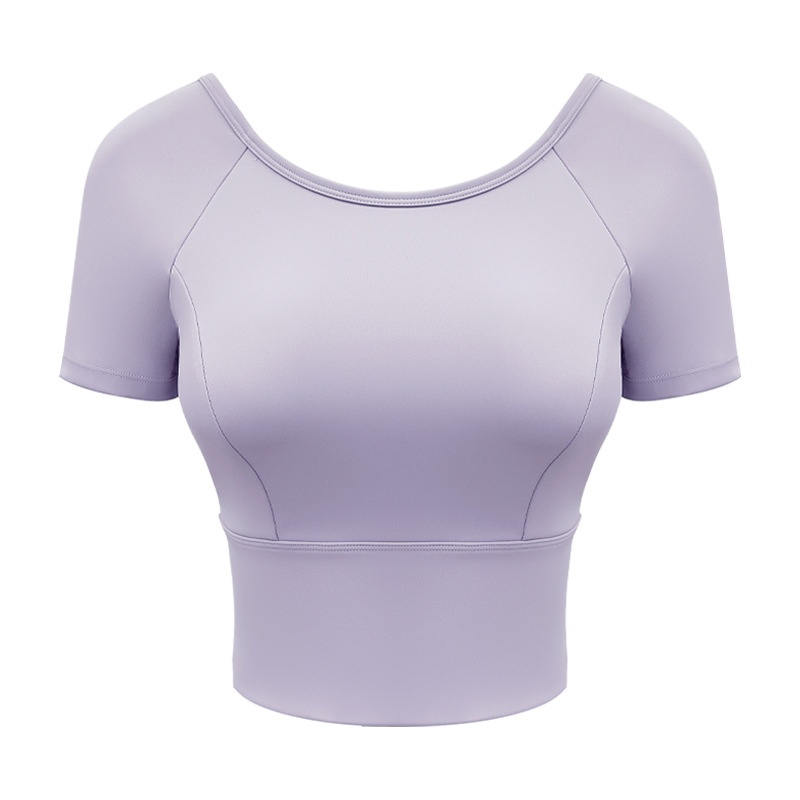 New Fitness Cross Beauty Back Integrated Chest Pad Sports Outdoor Top
