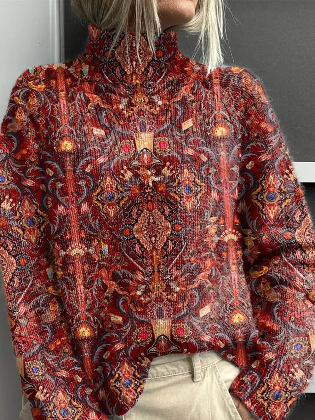 Christmas Abstract Printing Casual Cloak Coat Cardigan Sweater 17 Style - Shop at LoveMi