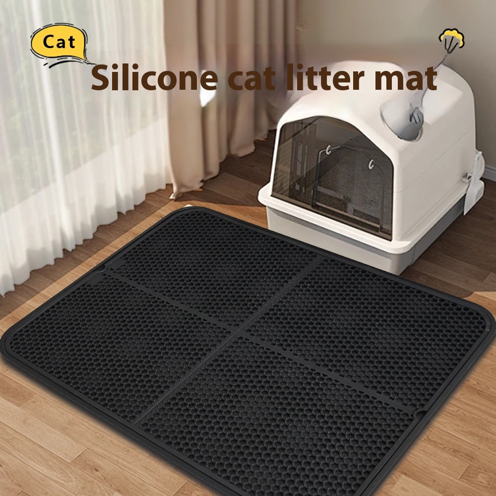 Oversized Double-layer Silicone Pet Cat Litter Mat