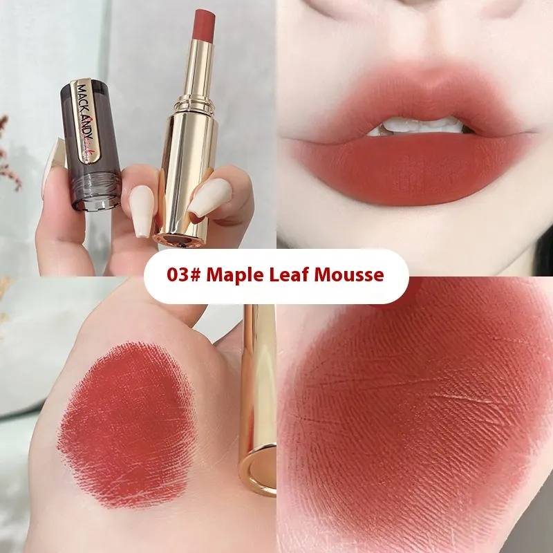 Moisturizing Matte Velvet No Stain On Cup Lipstick - 3 Maple Leaf Mousse