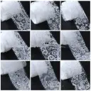 Manicure Beautiful Simple Black And White Lace view 4