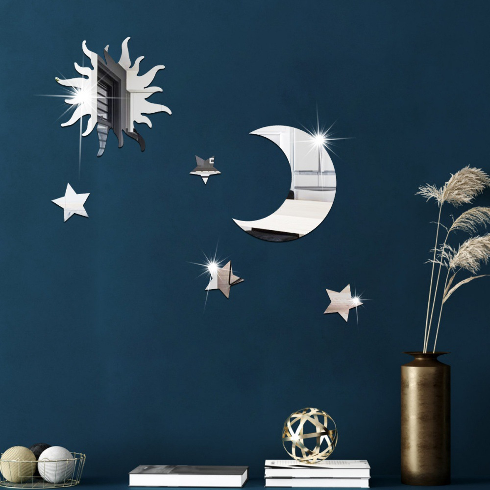 Star Moon Wall Decal Set Mirrors