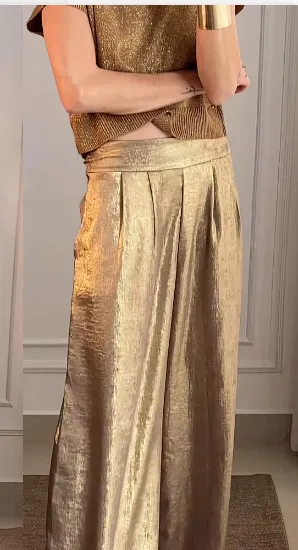 Women's High Waist Slimming Loose Casual Wide Leg Pants - Khaki